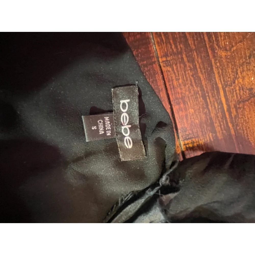 Women's Bebe One Shoulder Top Size S Black - Picture 4 of 8